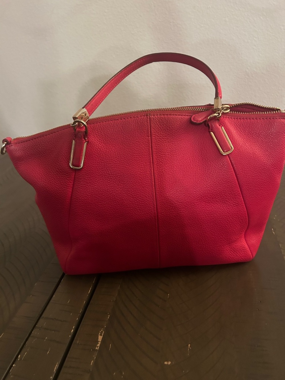 Coach Pink Pebbled Leather Kelsey Satchel No. A1580-F34493 - Picture 7 of 10